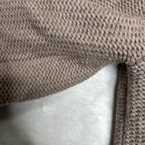 Ulla Johnson Sweater Womens Medium Brown Cable Knit Short Sleeve Shawl Collar - Picture 9 of 13